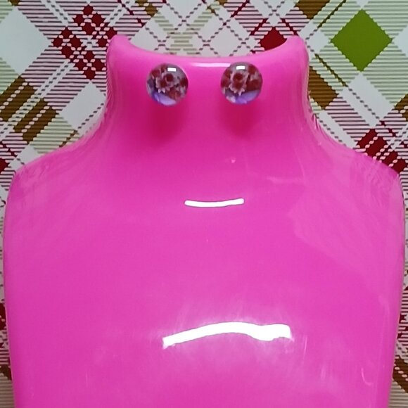 Handmade Silver Tone with Pink Flowers Earrings Fashion Jewelry #89 - Picture 2 of 6